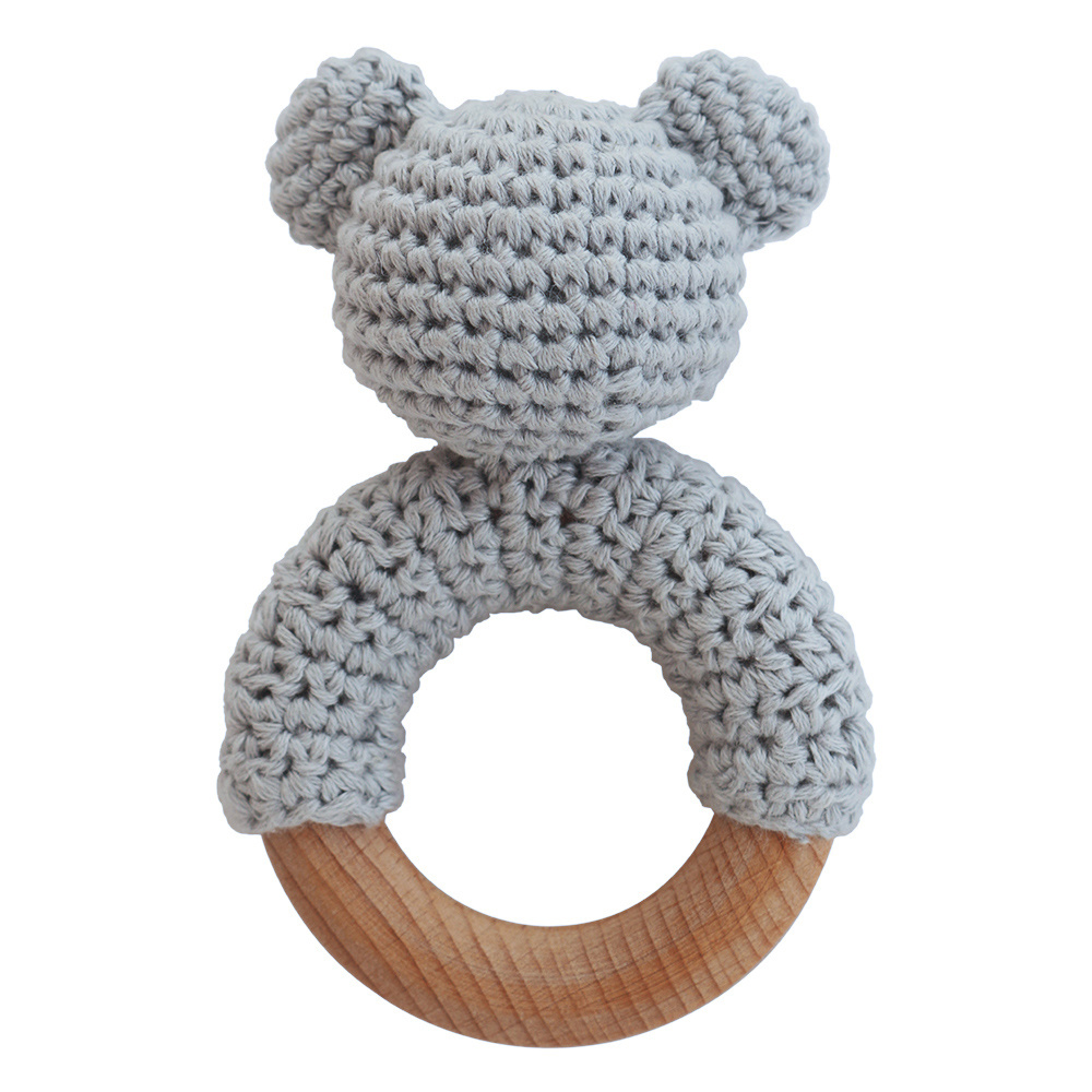 sindibaba-rassel-holzring-koala-grey-bio-baumwolle-2 Sindibaba Baumwolle Häkel-Rasselring handgefertigt Koala