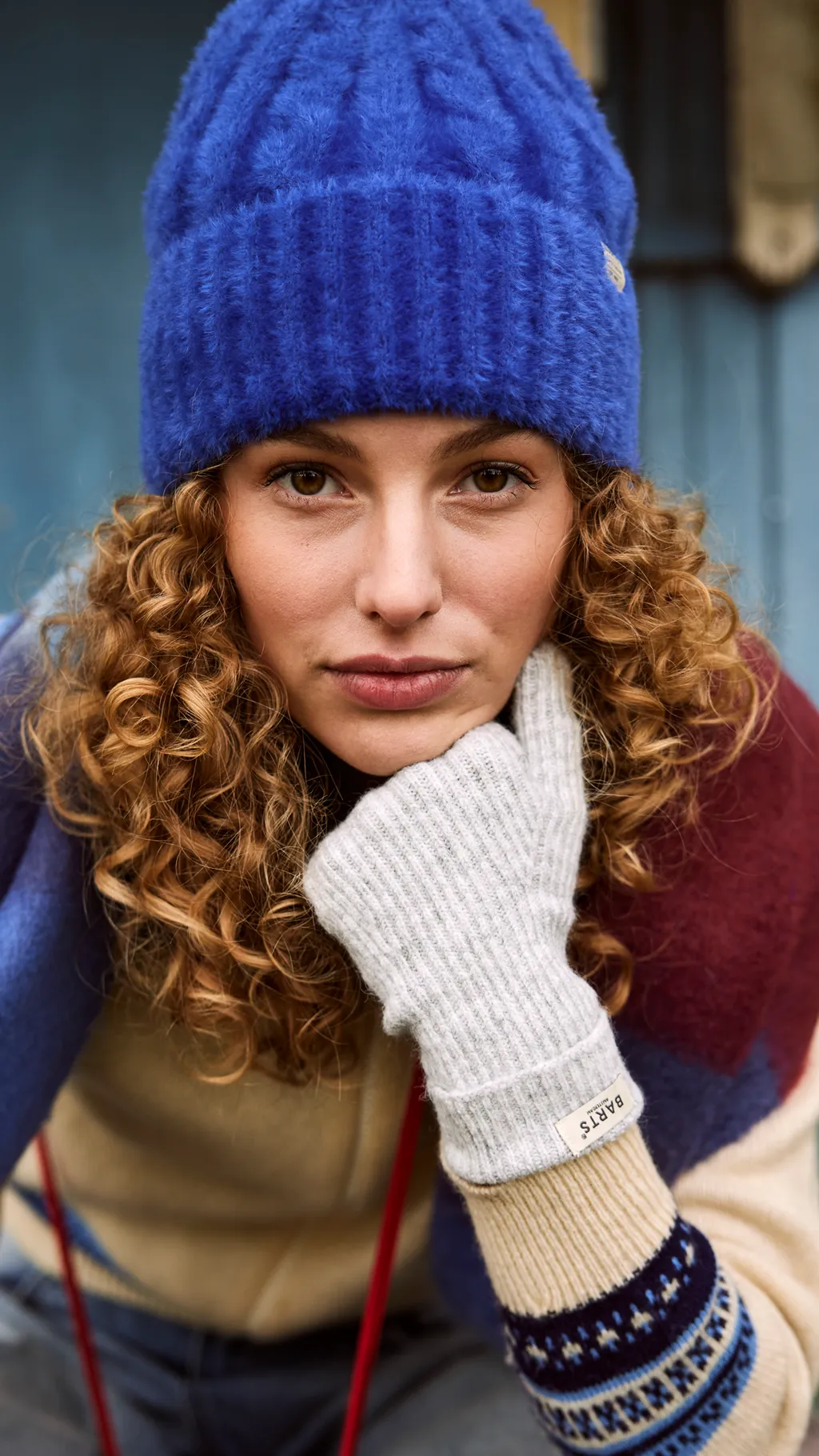 Barts Darty Gloves Strick Handschuhe in Grau Barts Darty Gloves Strick Handschuhe in Grau
