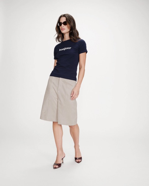 Grace & Mila T-Shirt BONJOUR bedruckt - Marine Vigee Grace & Mila T-Shirt BONJOUR bedruckt - Marine Vigee