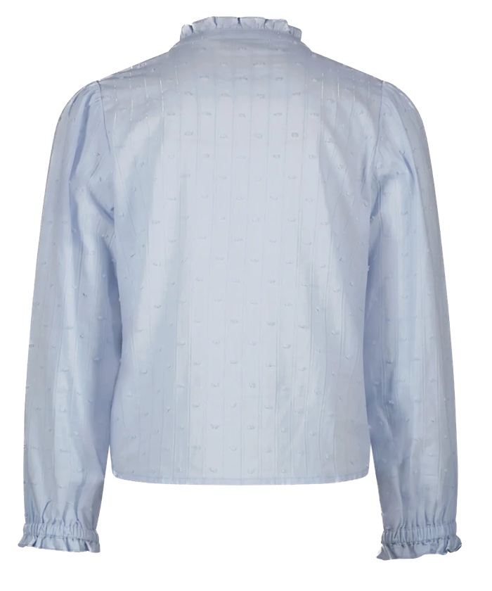 Like Flo Bluse mit Rüsche in Hellblau 