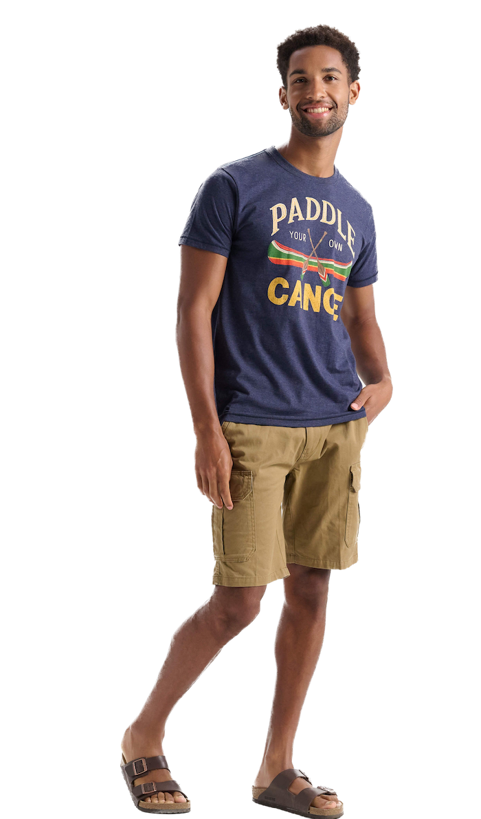 Little-Blue-House-T-Shirt-Canoe Little Blue House Herren Kurzarm T-Shirt in Navy - Paddle Your Own Canoe