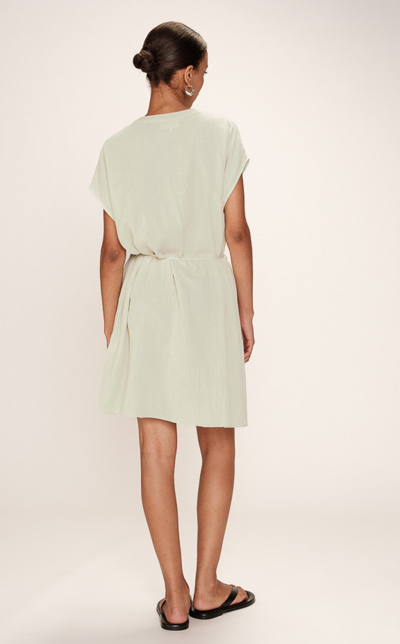 Grace & Mila Rozana Kurzes Musselin Sommerkleid in Menthe Pastellgrün - SALE Grace & Mila Rozana Kurzes Musselin Sommerkleid in Menthe Pastellgrün - SALE