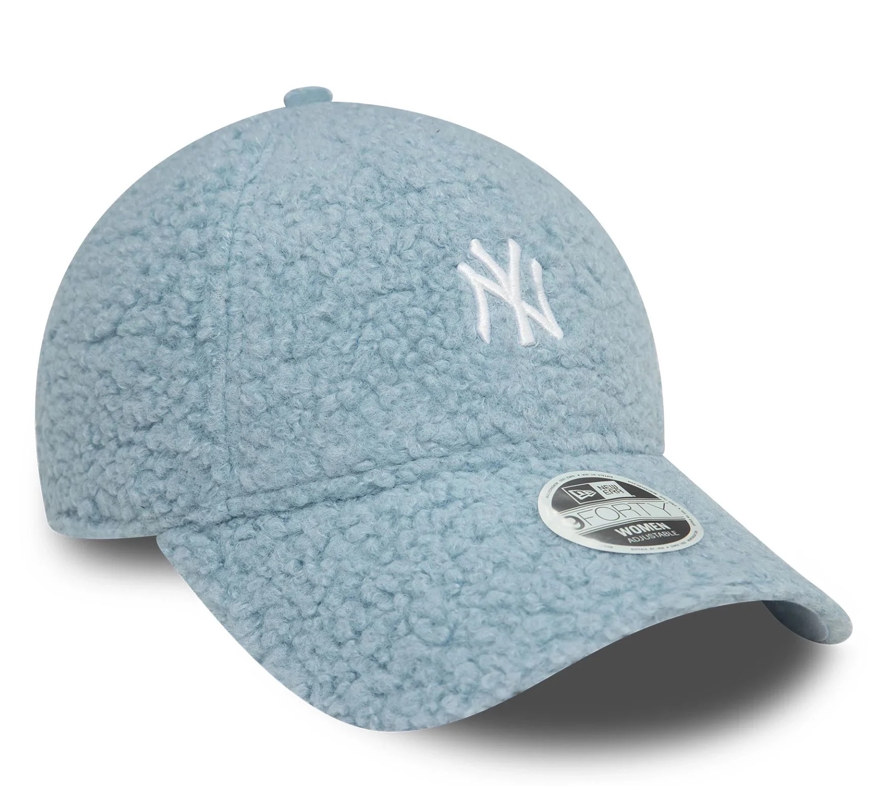 New Era Borg Damen 9FORTY Verstellbare Cap - Pastellblaue Teddy New York Yankees 