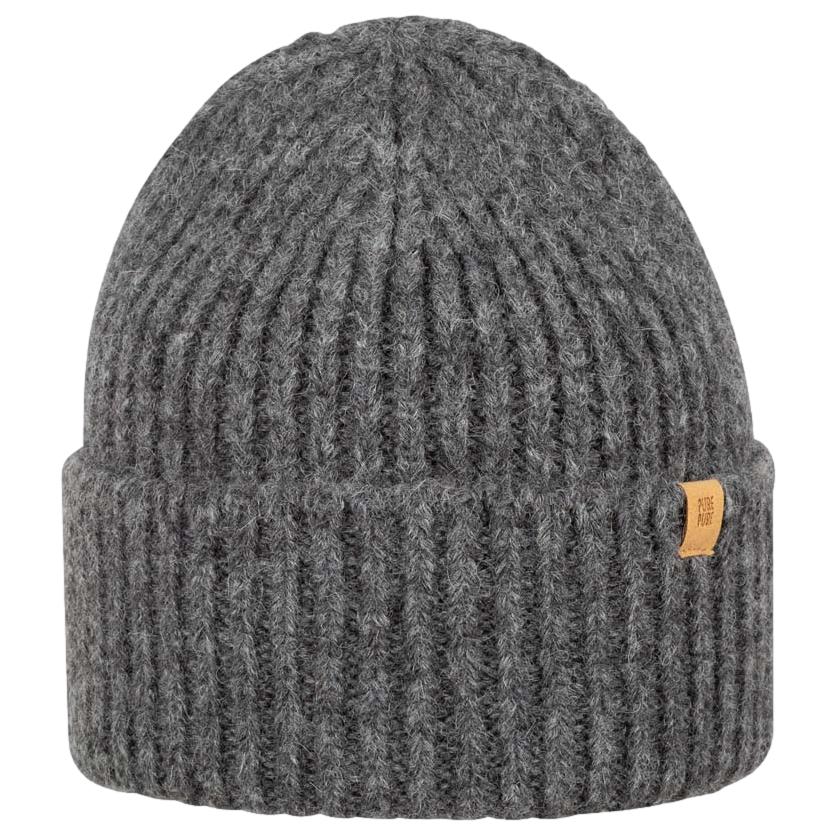 PURE PURE Damen Beanie Merinowolle & Baby Alpaca - Grau Melange