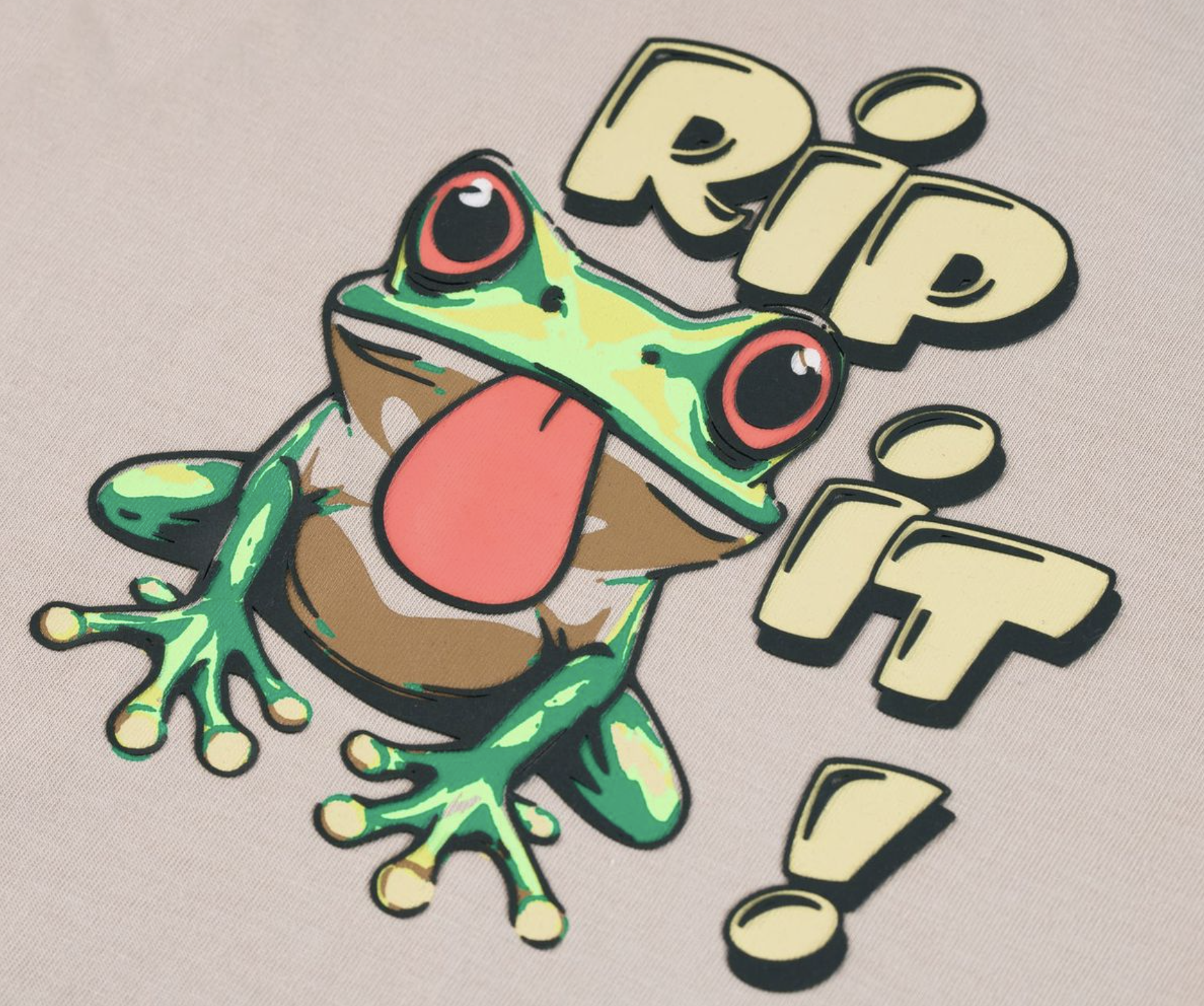 Someone FEDDE Langarm Shirt in Beige - Frosch Rip it!