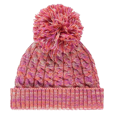 Babyface Stains & Stories Wintermütze mit Bommel - Pink & Orange Meliert - SALE