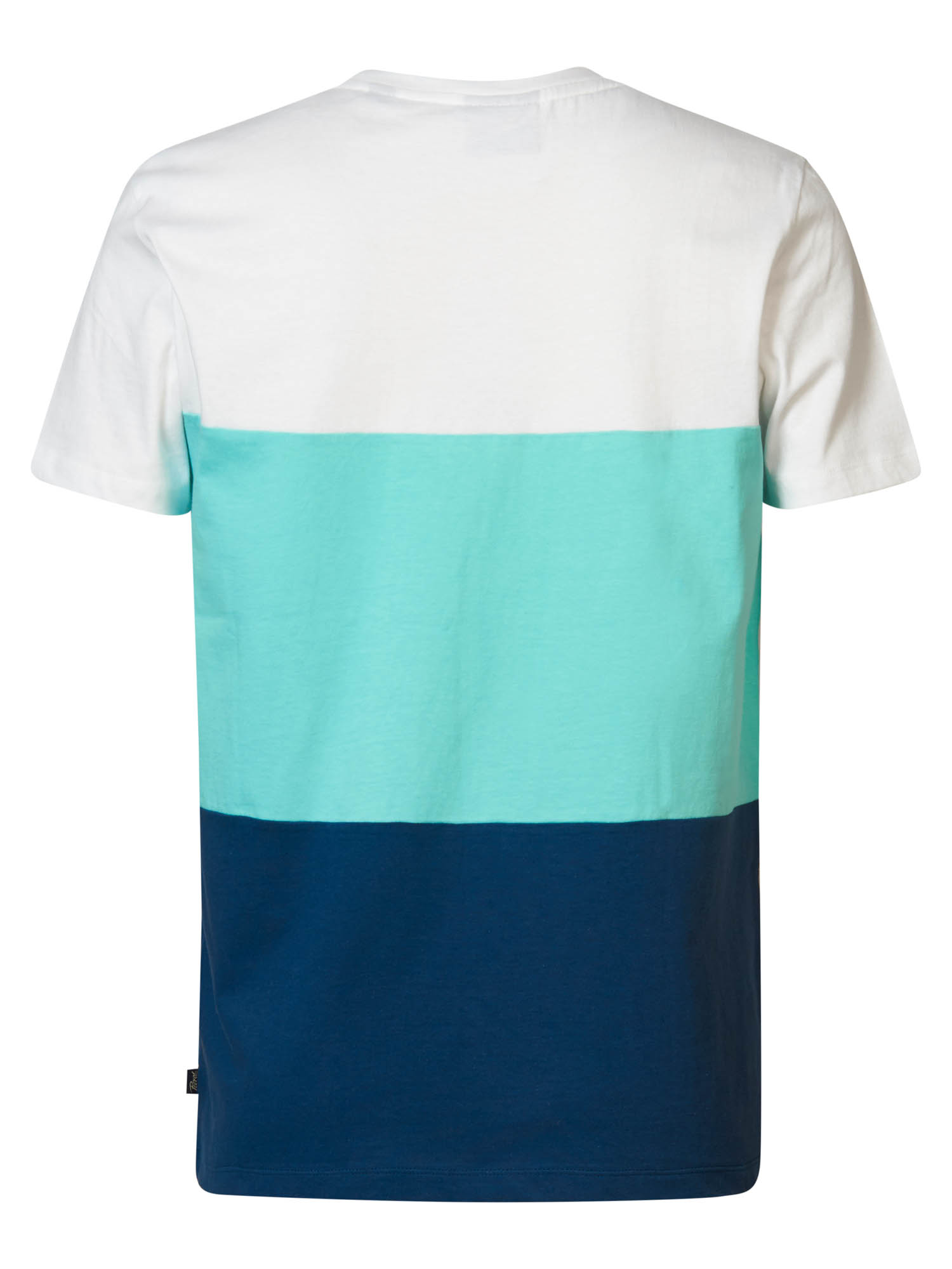 Petrol Industries Jungs kurzarm T-Shirt in Aqua Grey Block Streifen