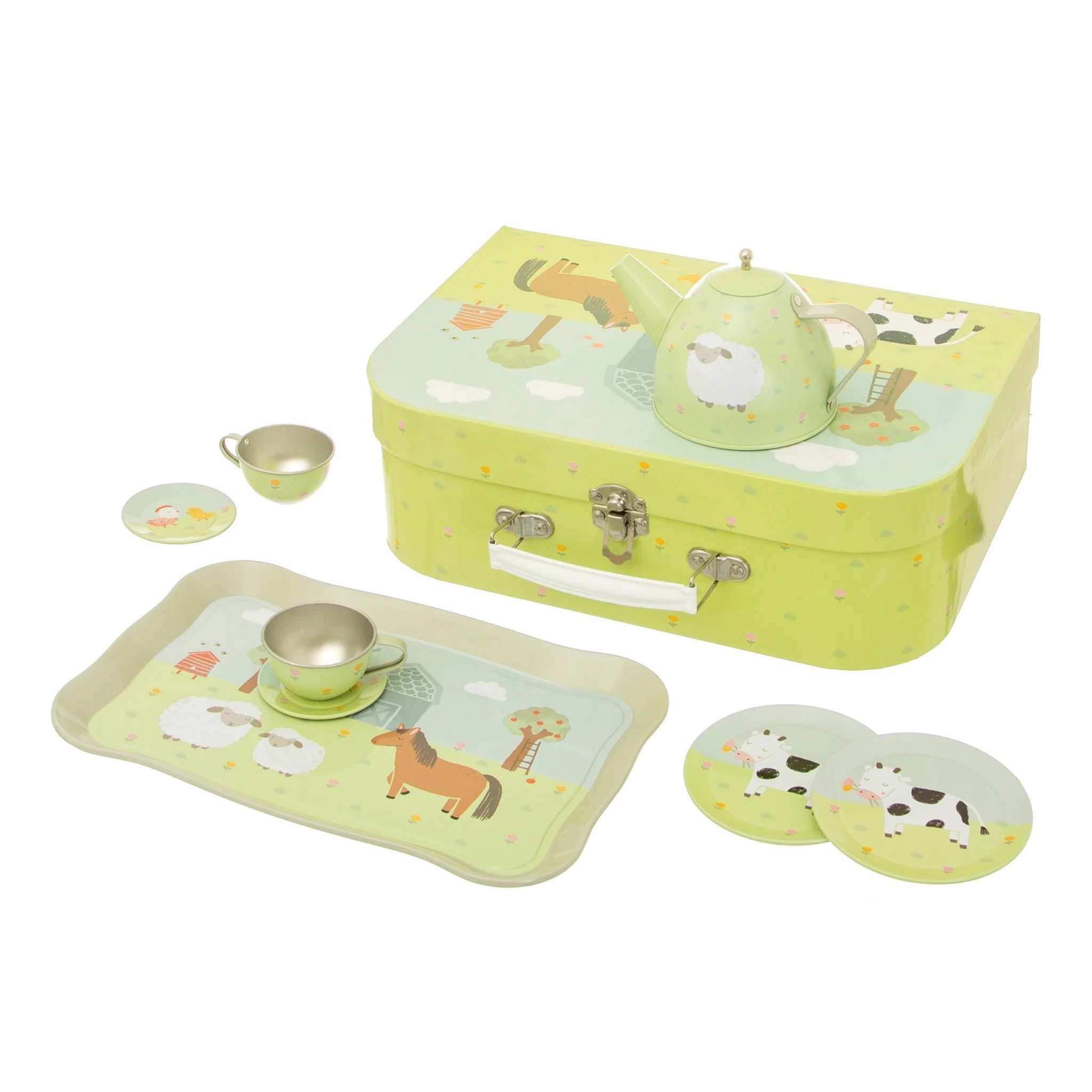 Sass & Belle Teeservice Picknick-Box-Set Farmyard Friends - Farm Bauernhof