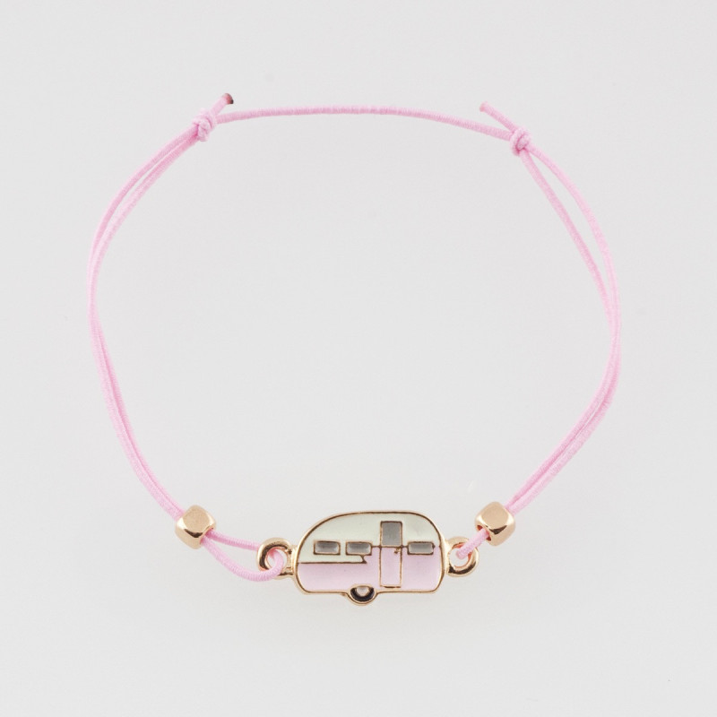 Ella & Monster Armband in rosa - gold Camper