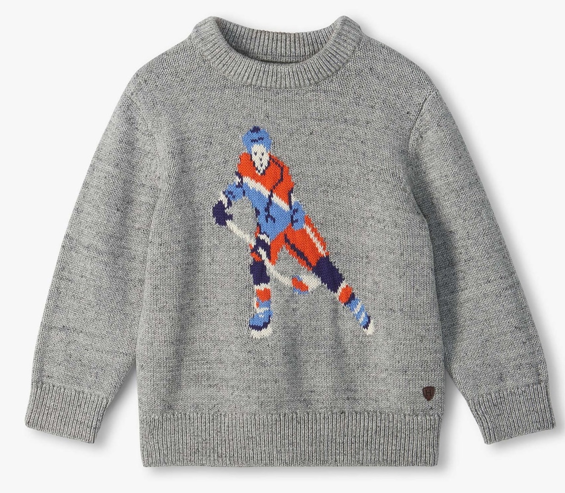 Hatley Strickpulli in Grau Hockey Pullover - Eishockey Hatley Strickpulli in Grau Hockey Pullover - Eishockey
