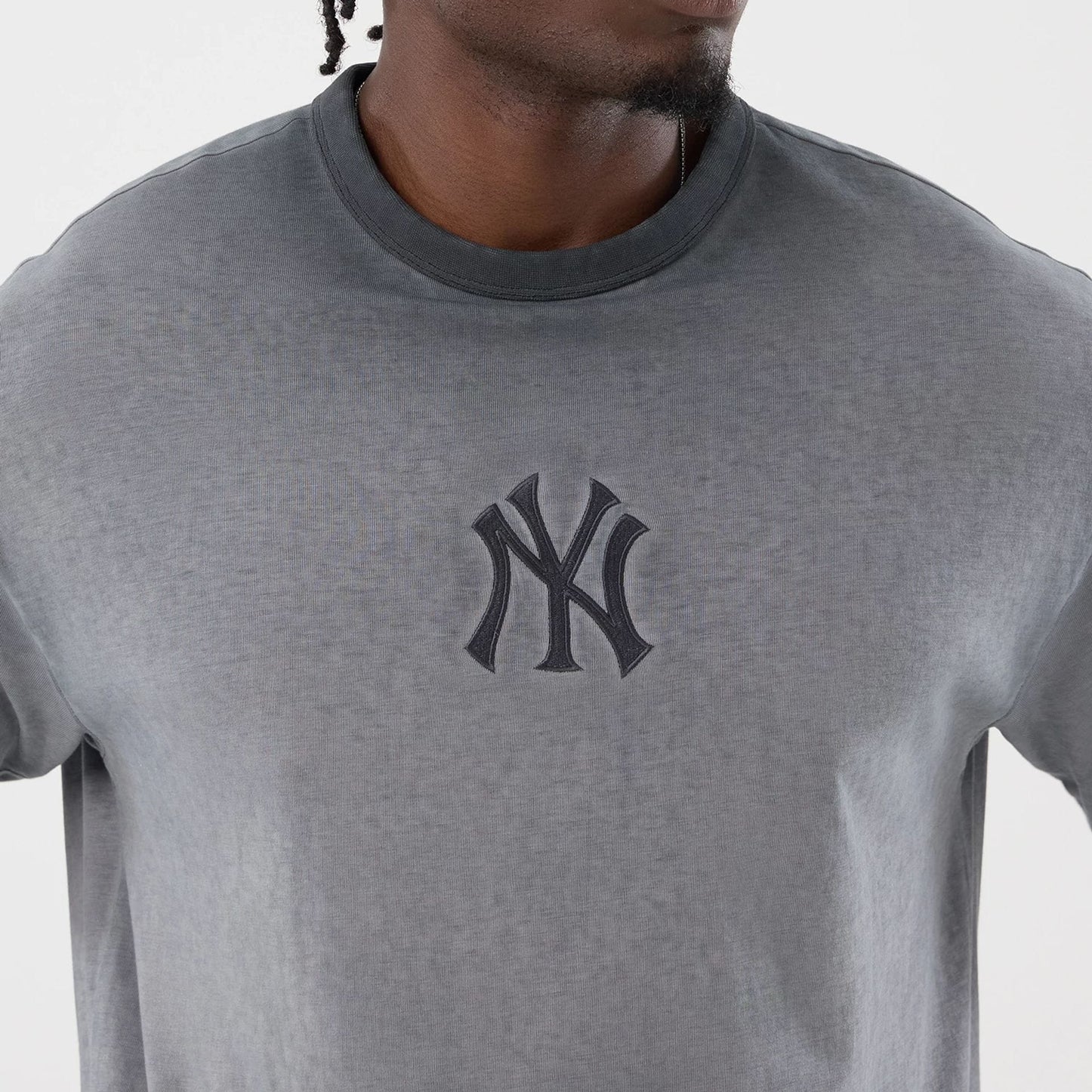 New Era T-Shirt Washed Black New York Yankees MLB Logo T-Shirt 