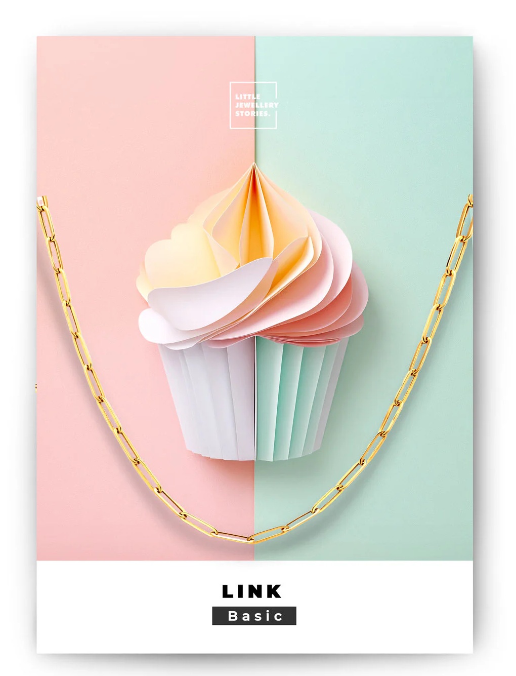 AIMI Basic Halskette Link in Gold - Perfekt für die Birthstone Charms 
