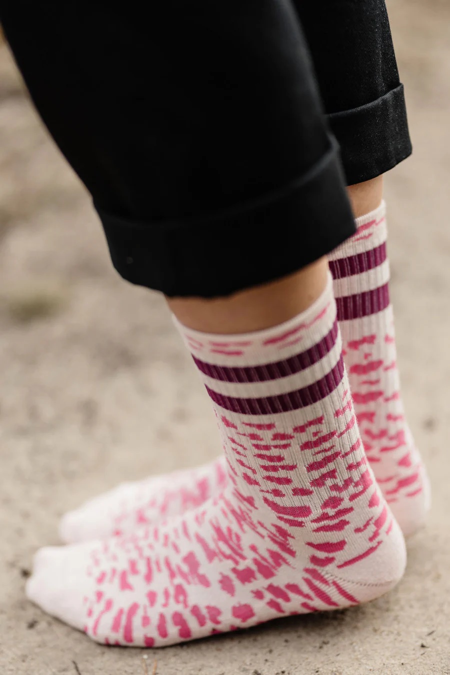 Daily Socks Sport Socken AMANDA - Rosa Pink Leo 
