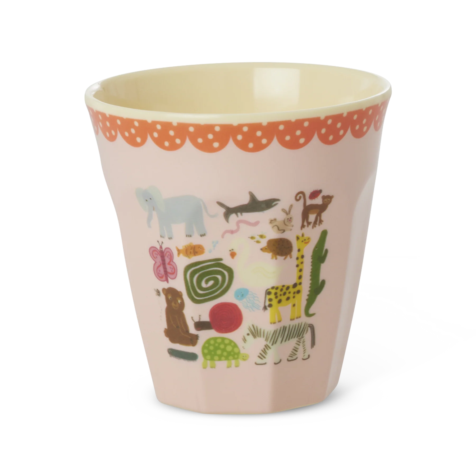 RICE Medium Melamin Becher in Rosa Wildlife Print RICE Medium Melamin Becher in Rosa Wildlife Print