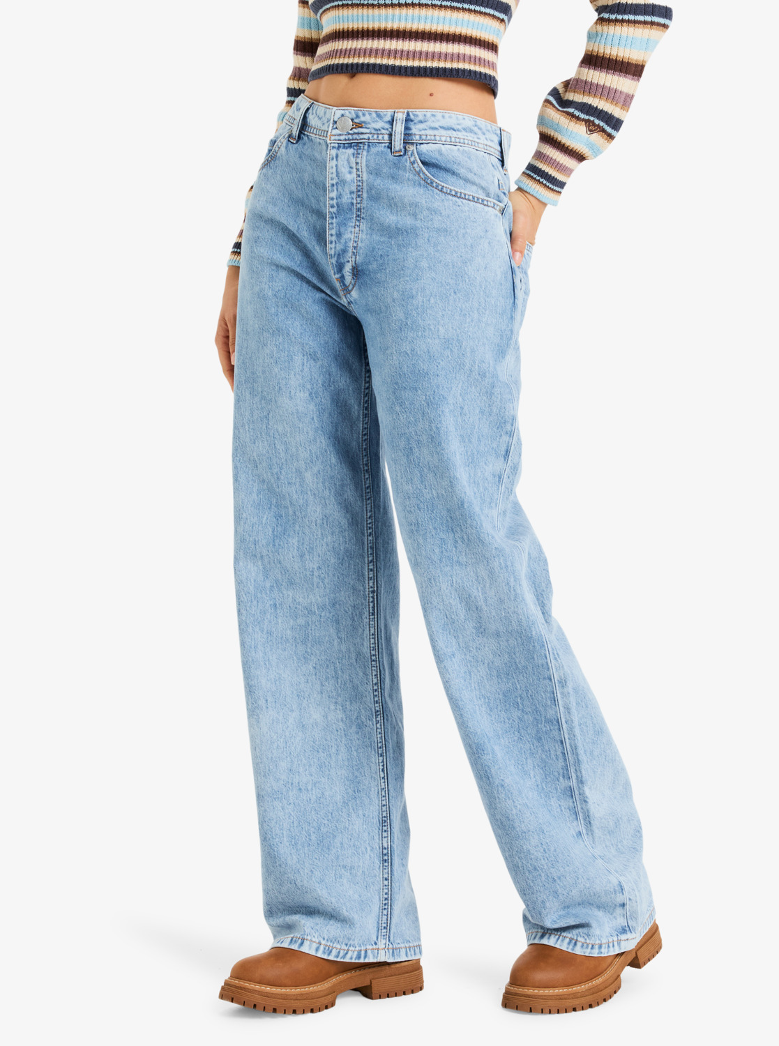 Roxy Milla Wide Leg Jeans Regular Beau - Crop Fit für Frauen Roxy Milla Wide Leg Jeans Regular Beau - Crop Fit für Frauen