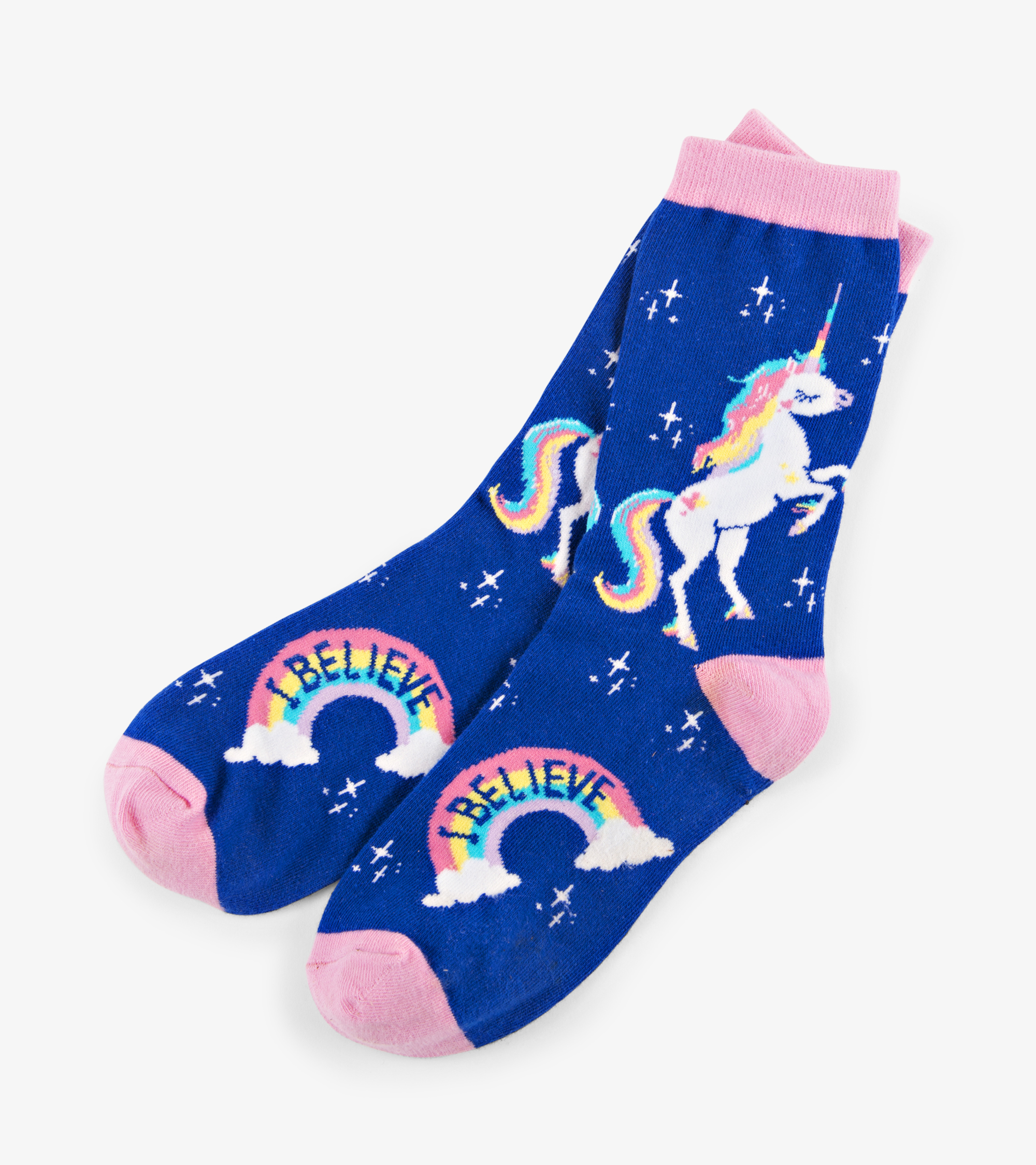 Little Blue House Damen Socken - Regenbogen Einhörner