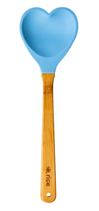 RICE Großer Silikon Herz Schaber 1 Stück - Blau - SALE