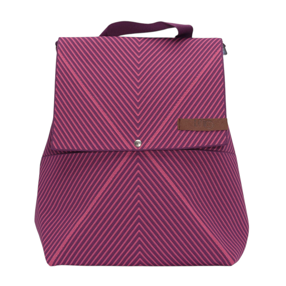 LOT83 Rucksack Romy Aubergine Lila & Pink Zick Zack 