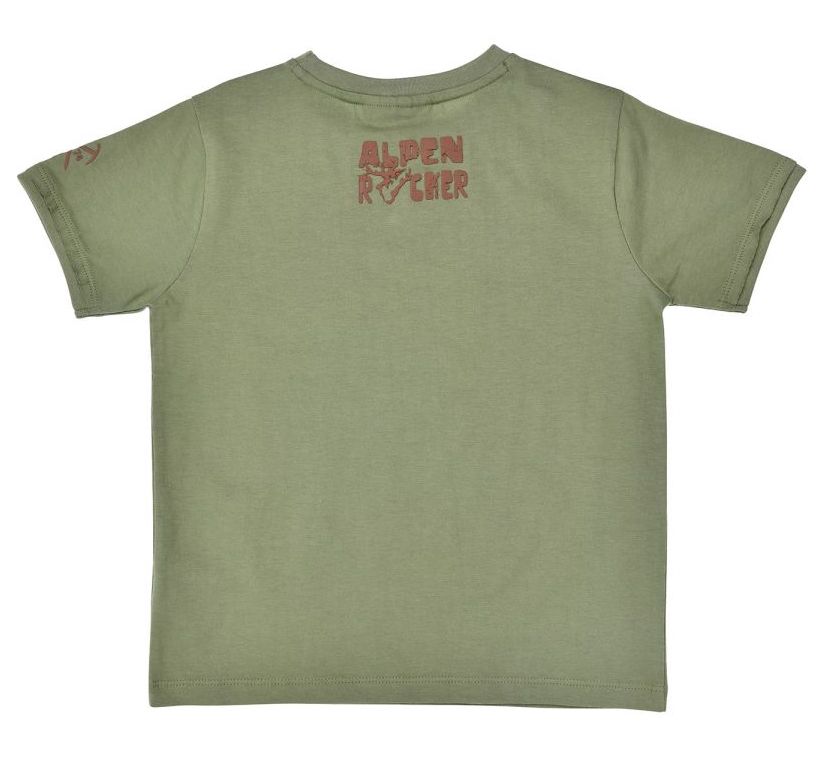 Bondi Kurzarm T-Shirt in Oliv Grün - Modischer Hirsch - Alpenrocker