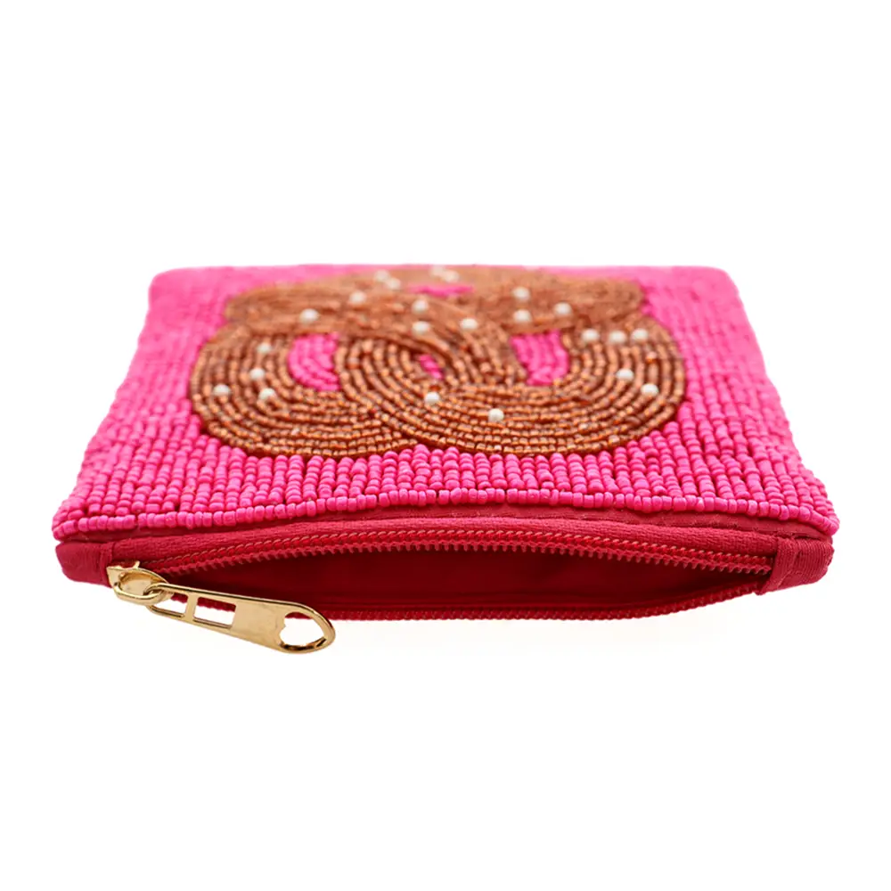 LOT83 Yuna Perlentasche - Kosmetiktasche Geldbörse in Hot Pink - Breze LOT83 Yuna Perlentasche - Kosmetiktasche Geldbörse in Hot Pink - Breze