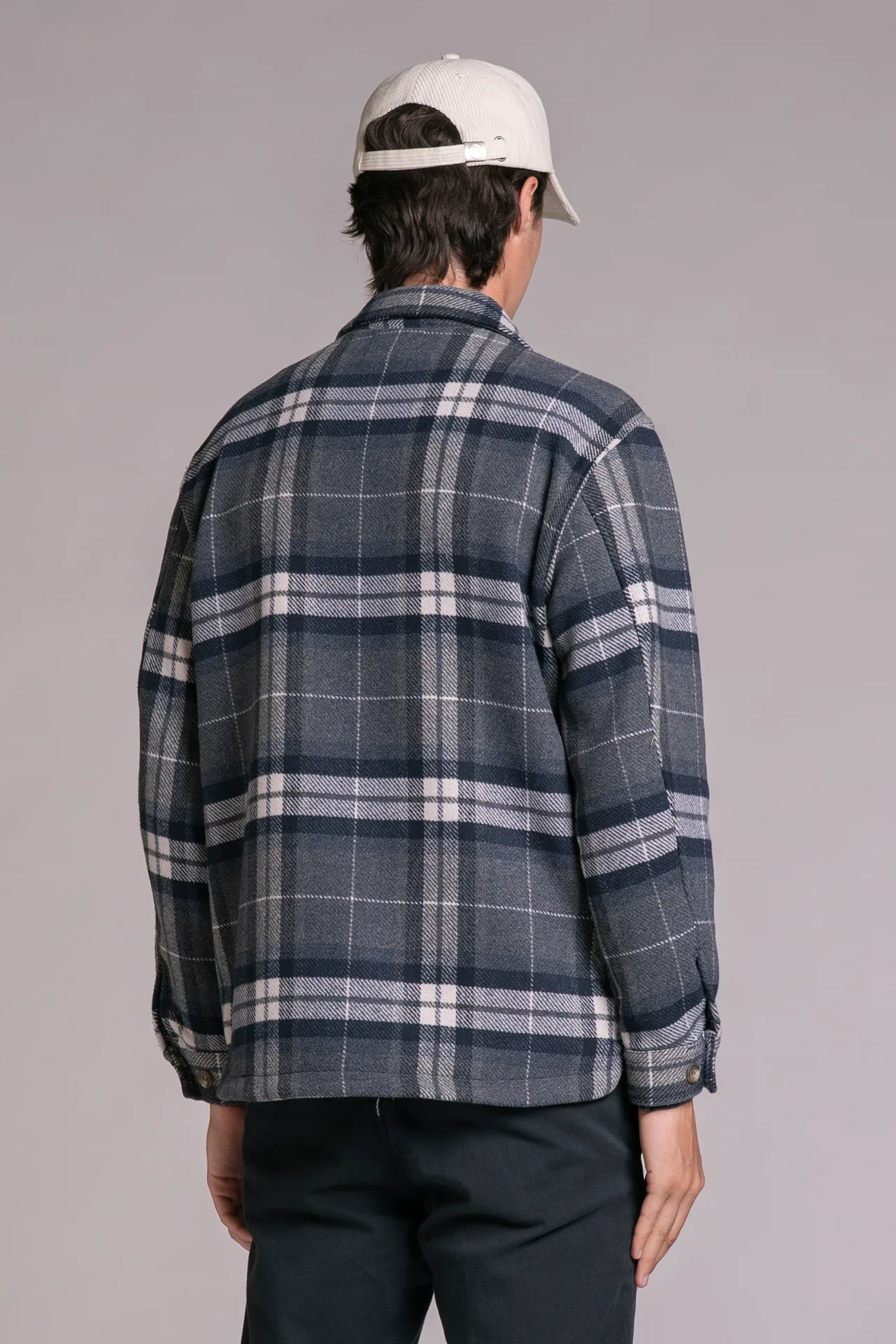 IMPURE Gabriel Flannel Hemd Overshirt Lumberjack Karo Navy Blau IMPURE Gabriel Flannel Hemd Overshirt Lumberjack Karo Navy Blau