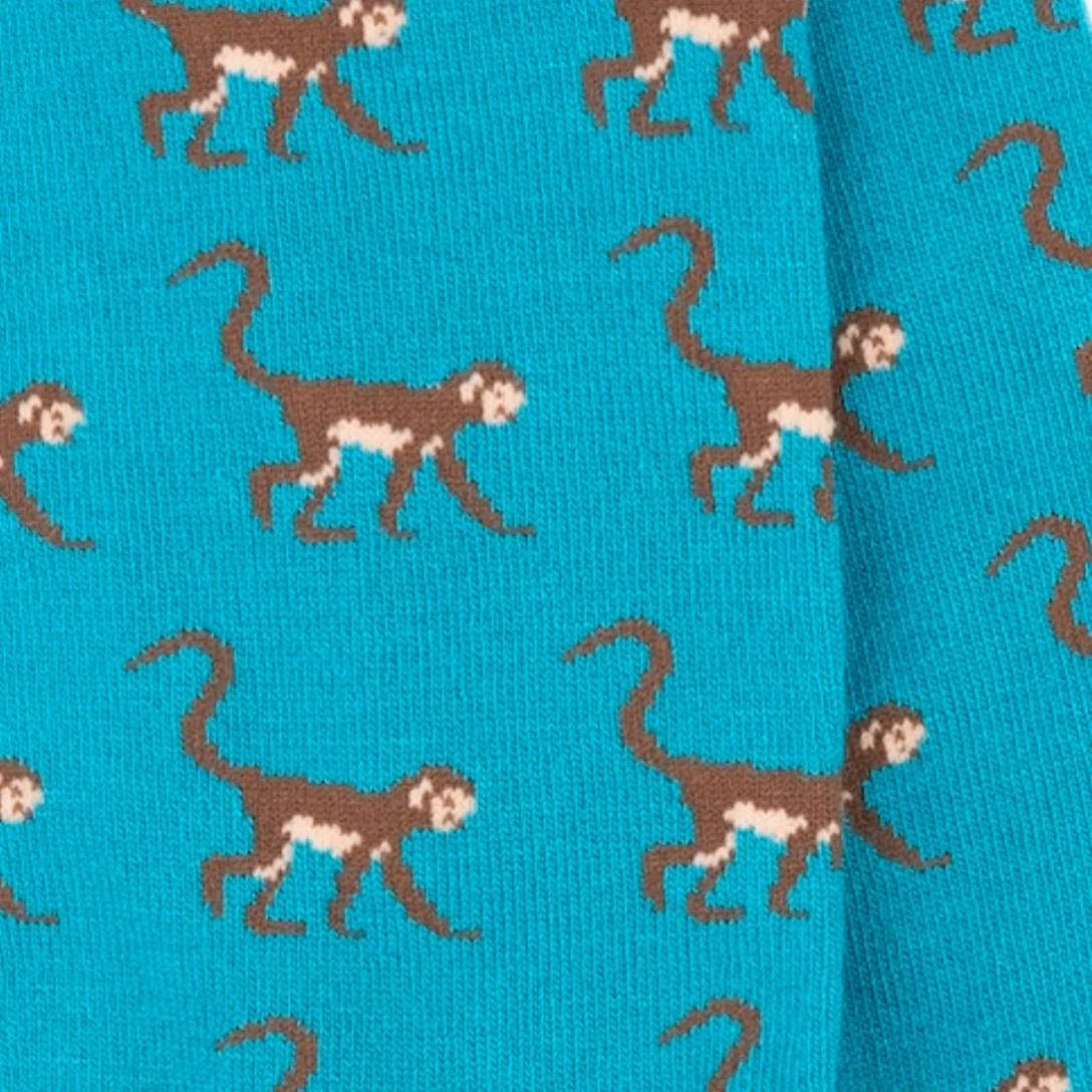 Swole Panda Bambus Herren Socken in Petrol & Braun - Monkey/Affe