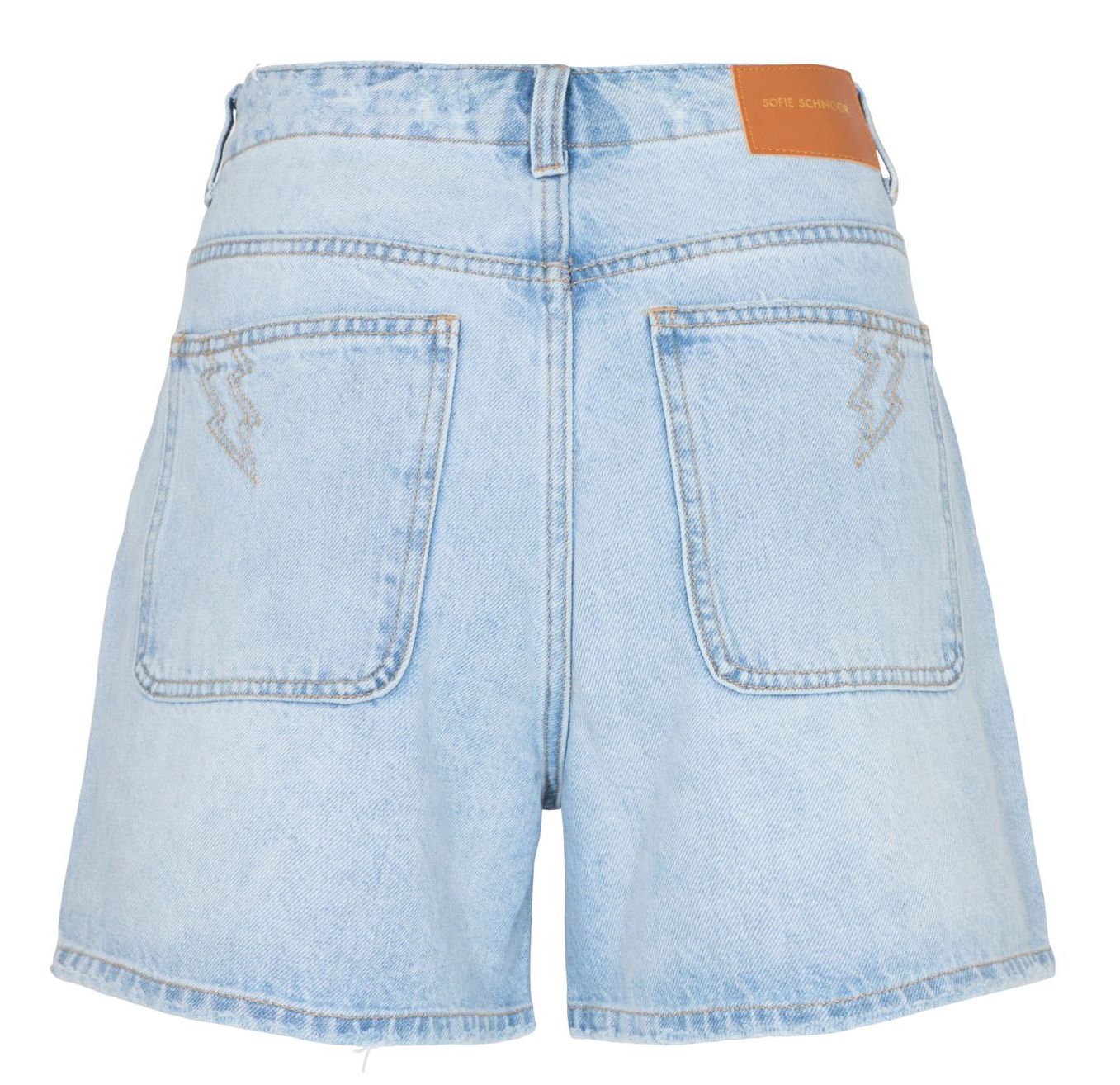 Sofie Schnoor Jeans Short Destroyed High Waist in Helles Denim - SALE