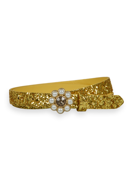 Scotch R'Belle Mädchen Gürtel Glitzer Gold mit Diamond Buckle