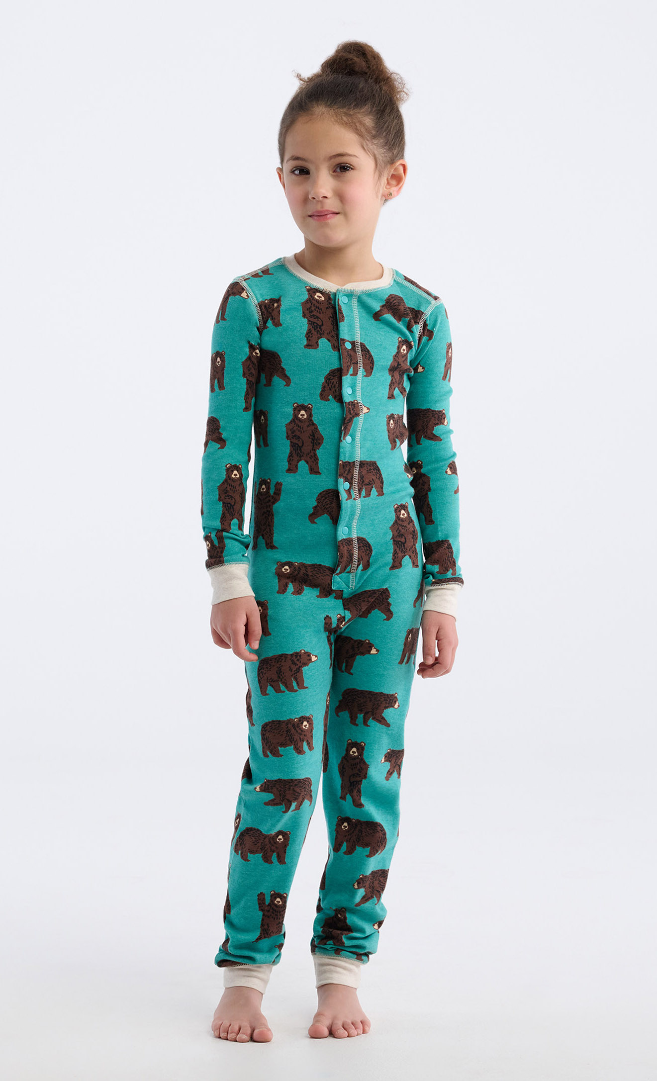 Little Blue House Union Suit - Kinder Einteiler - Petrol Bären 