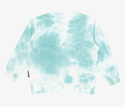 Quiksilver Boys Tie Dye Sweatshirt mit Rundhals in Grün - SALE