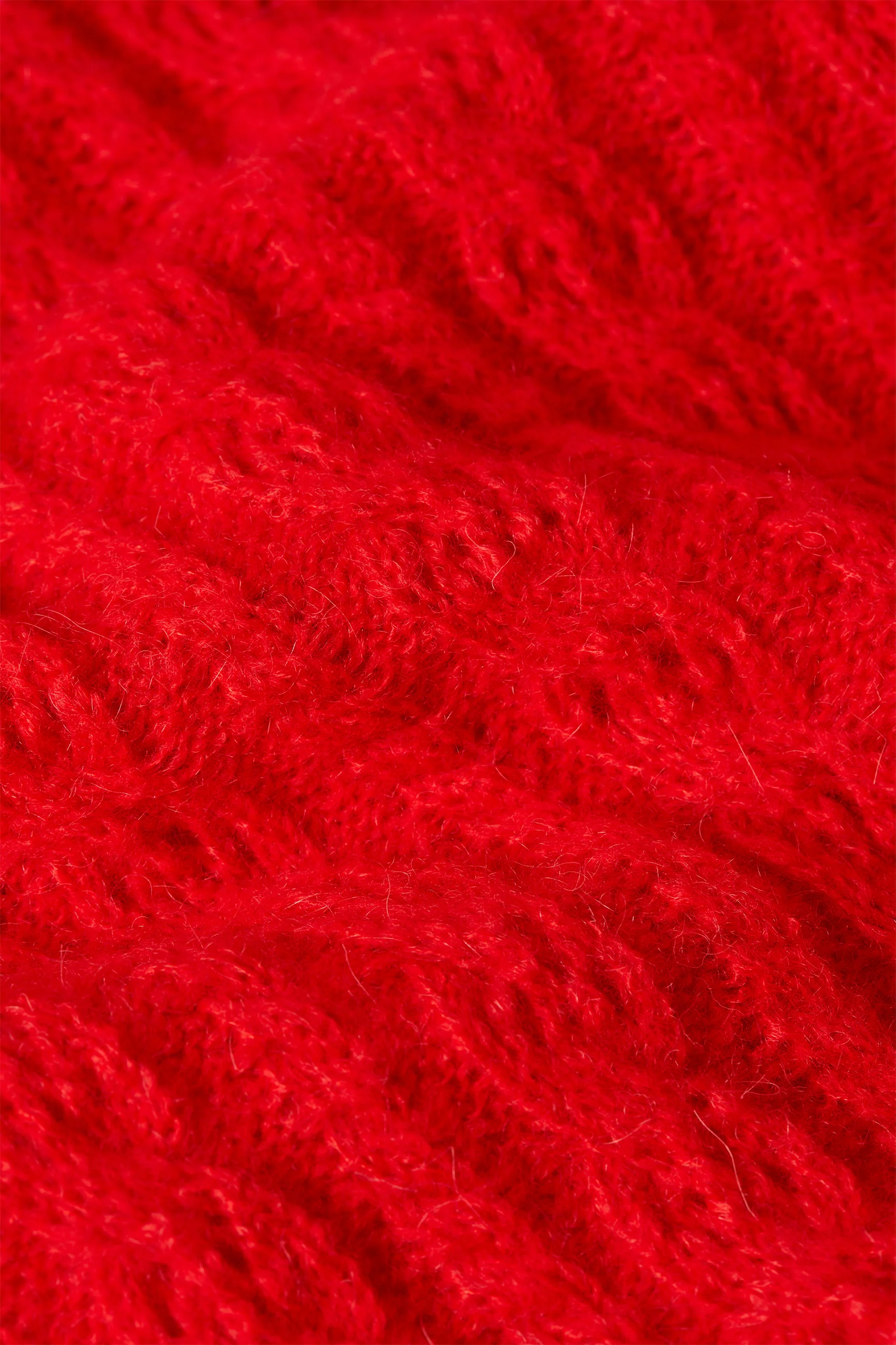 King Louie Leon Strickpullover mit V-Ausschnitt - Rot