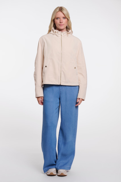 Rino & Pelle Xenia Damen Jacke mit Reißverschluss - Smoked Pearl/Beige
