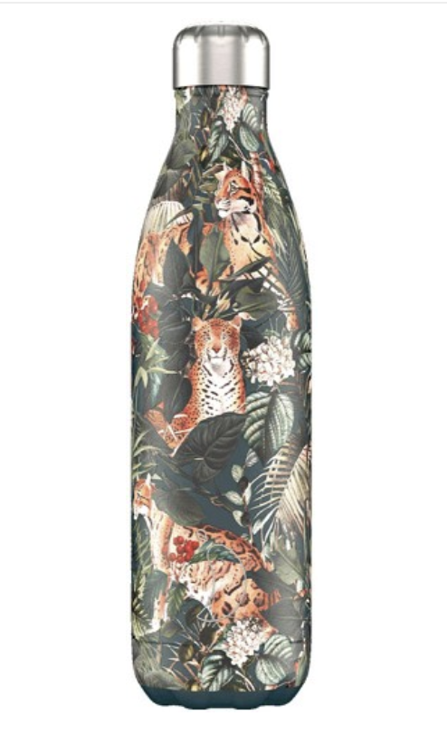 Chilly's Edelstahl Thermos Flasche Tropical Leopard 750 ml Chilly's Edelstahl Thermos Flasche Tropical Leopard 750 ml