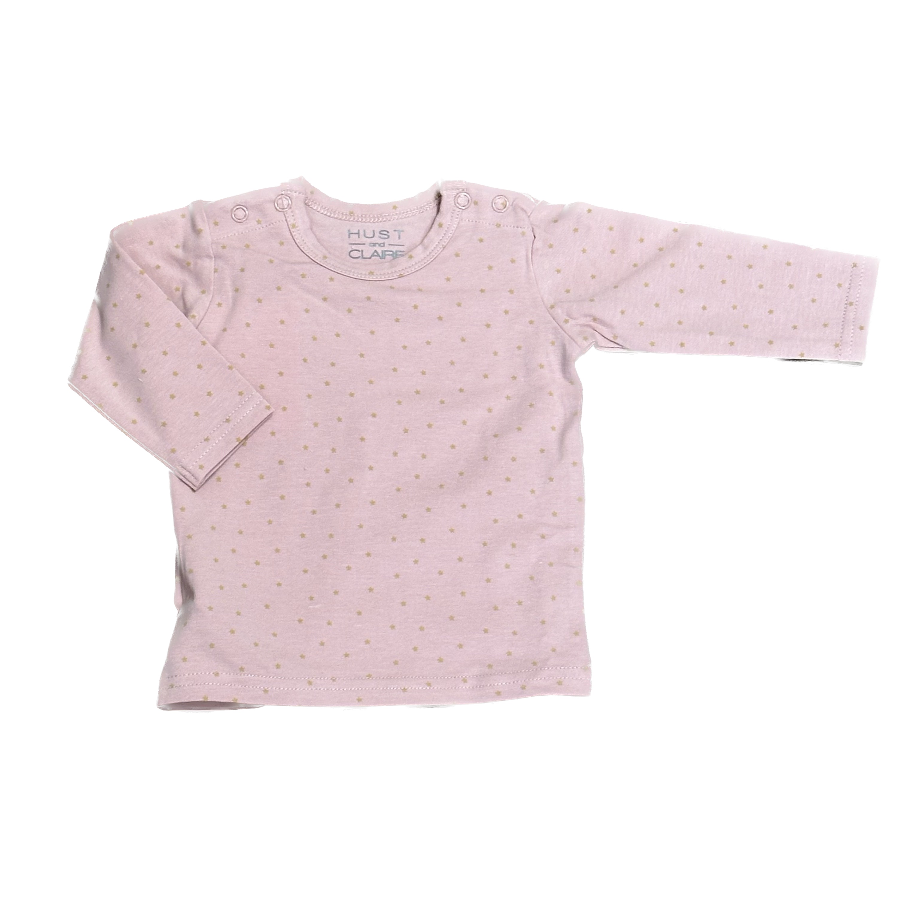 Hust & Claire Amar Langarm T-Shirt in Rosa - Sterne