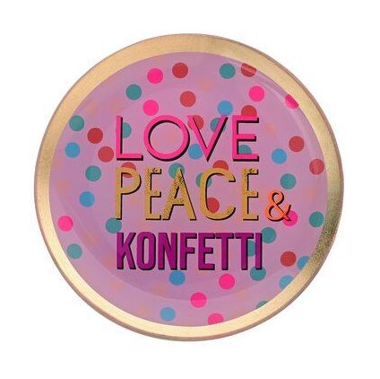 GIFTcompany Love Plates Medium Rund LOVE, PEACE & KONFETTI GIFTcompany Love Plates Medium Rund LOVE, PEACE & KONFETTI