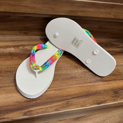 Siebi´s Sandale/Badeschuhe Rainbow - Weiß Bunt/Glitzer - SALE Siebi´s Sandale/Badeschuhe Rainbow - Weiß Bunt/Glitzer - SALE