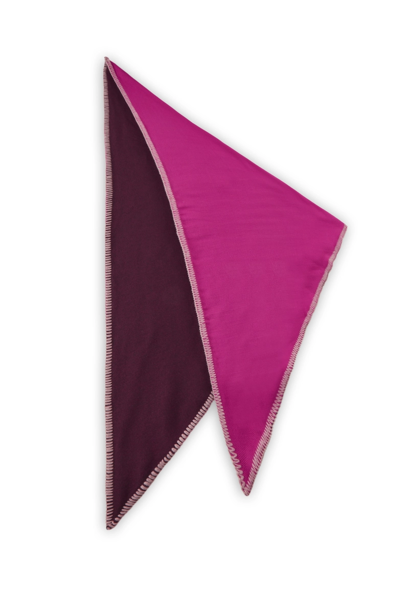 Codello Dreiecks-Tuch aus Kaschmirweich mit Overlock Stitching in Pink Codello Dreiecks-Tuch aus Kaschmirweich mit Overlock Stitching in Pink