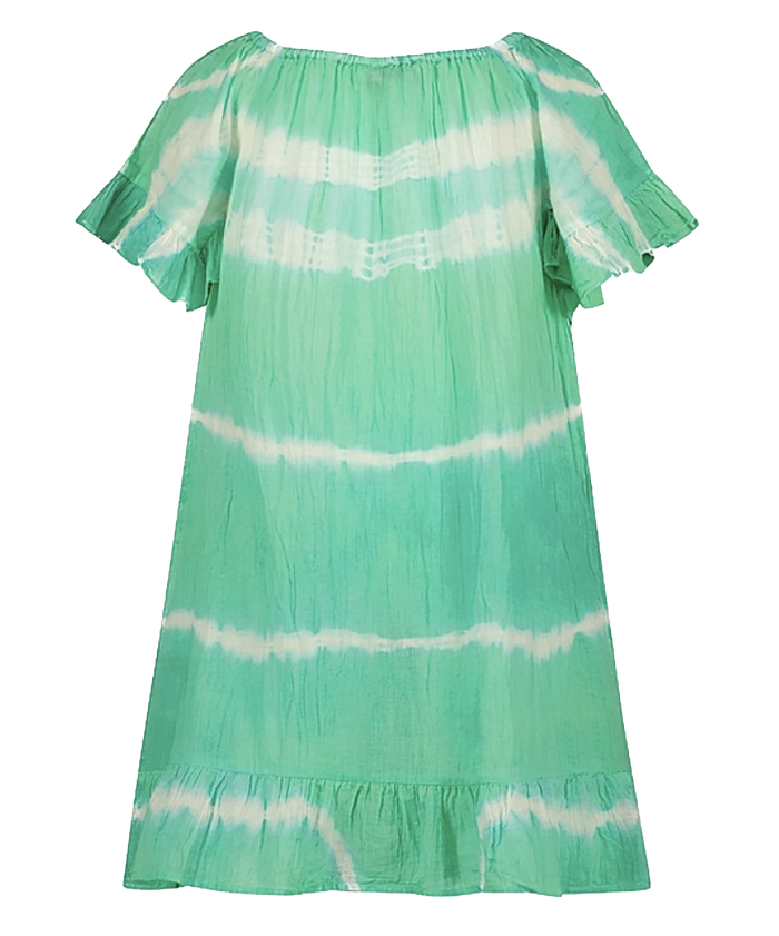 Vingino Kleid Pien in Grün mit weißen Streifen