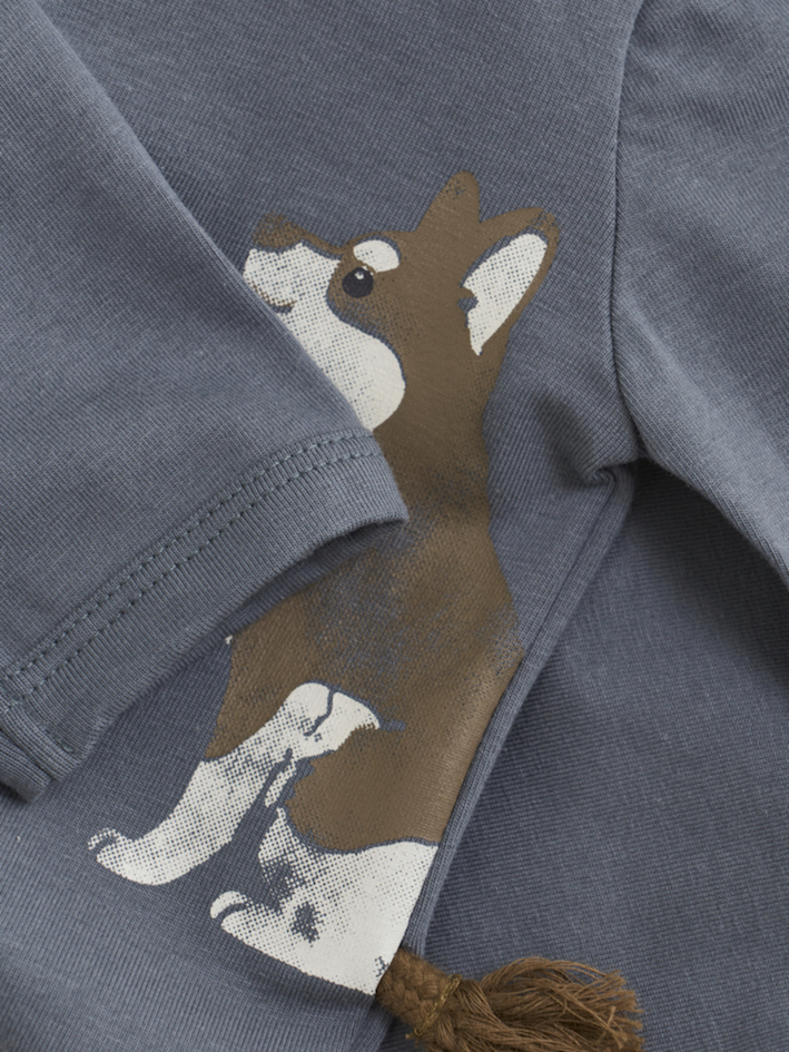 Minymo Langarmbody mit Hundeaufdruck in Stormy Weather (grau/blau) Minymo Langarmbody mit Hundeaufdruck in Stormy Weather (grau/blau)