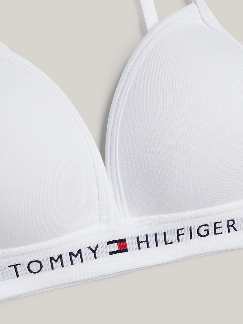 Tommy Hilfiger Signature gepolsterter Triangel-BH in Weiß Tommy Hilfiger Signature gepolsterter Triangel-BH in Weiß