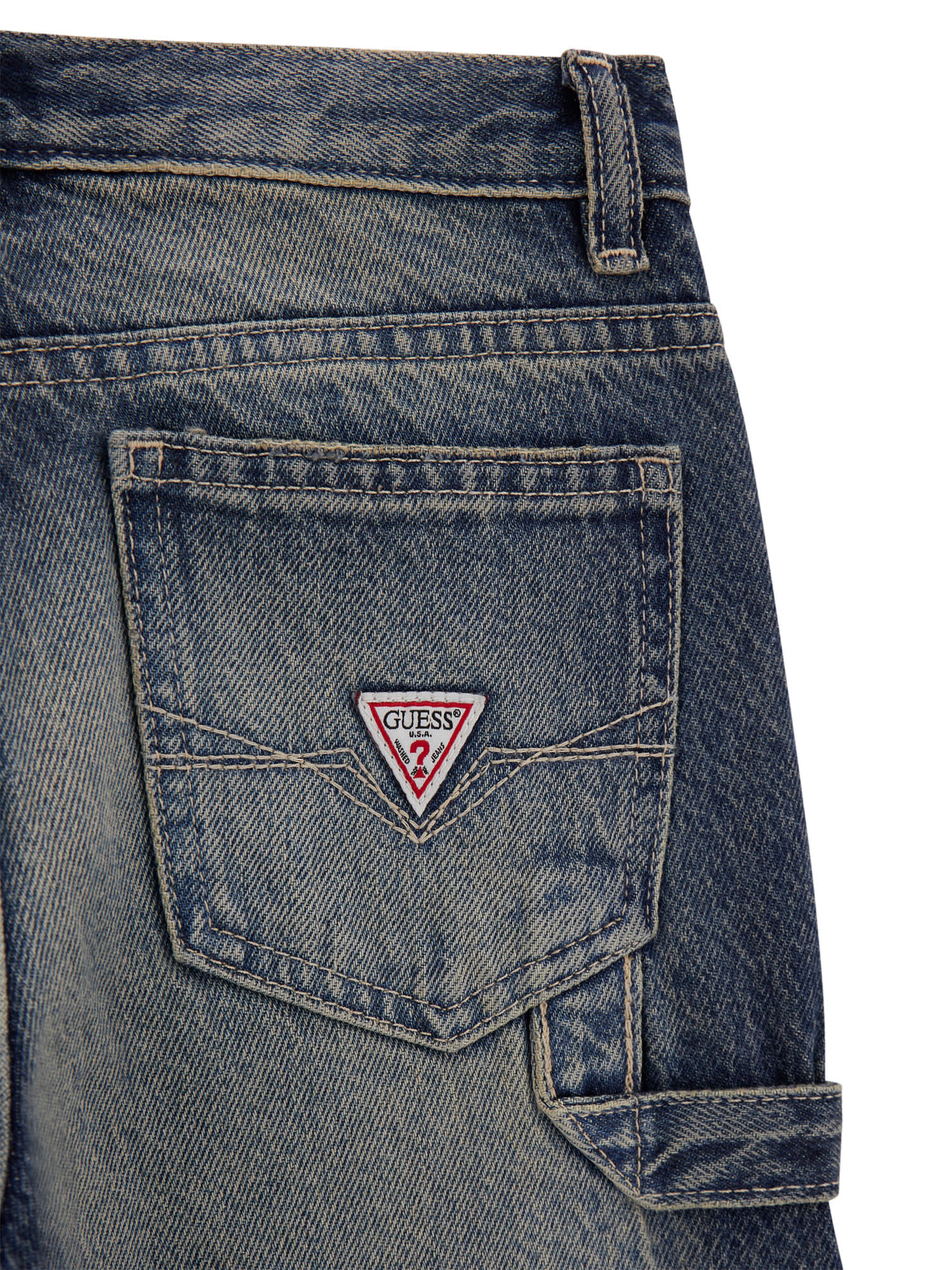 Guess Wide Leg Carpenter Jeans in Blau