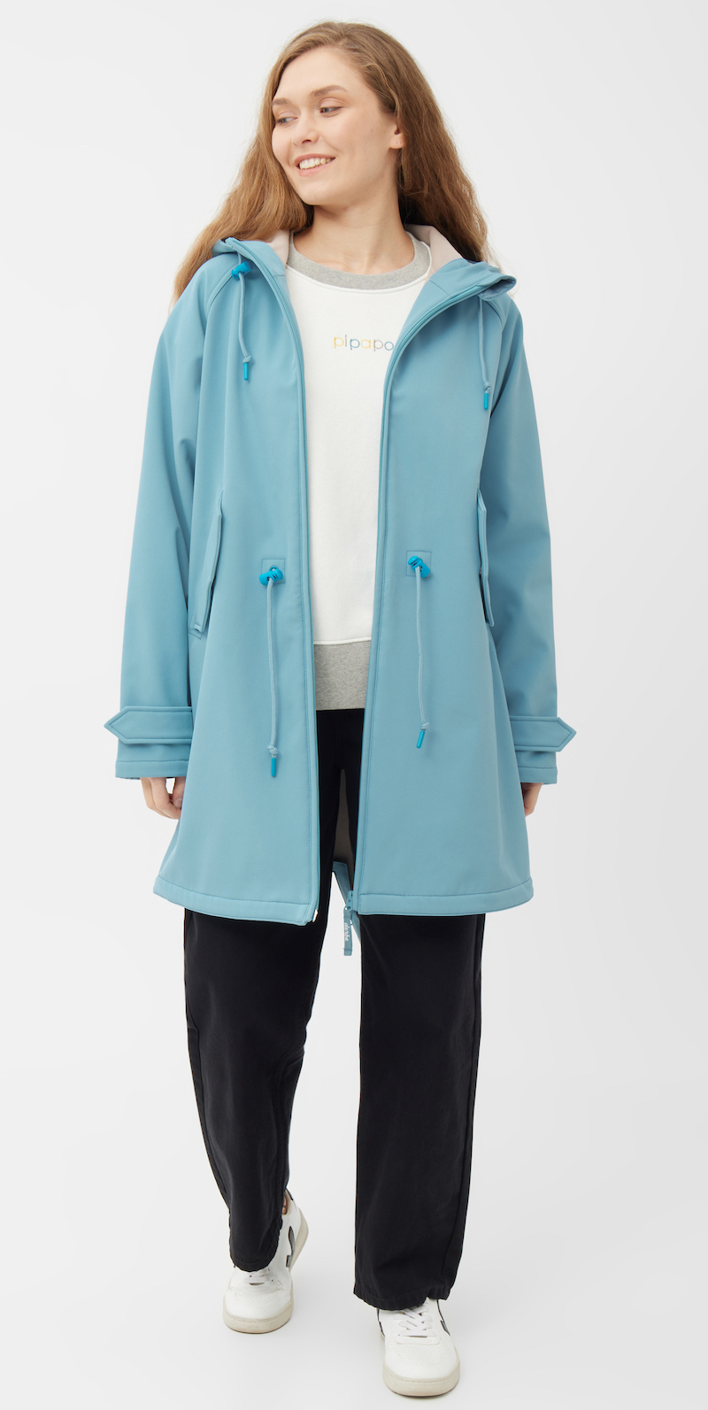Derbe Island Friese Damen Softshelljacke in Hellblau