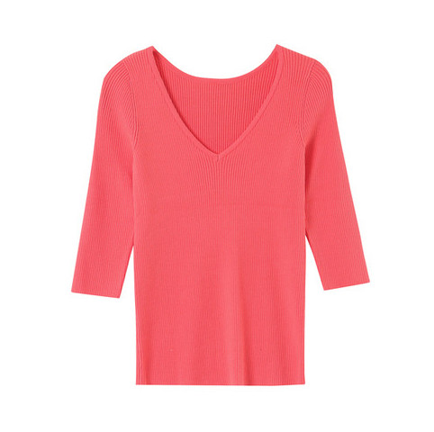 Grace & Mila Paige Pullover in Flamingo Coral Rippstrick - SALE