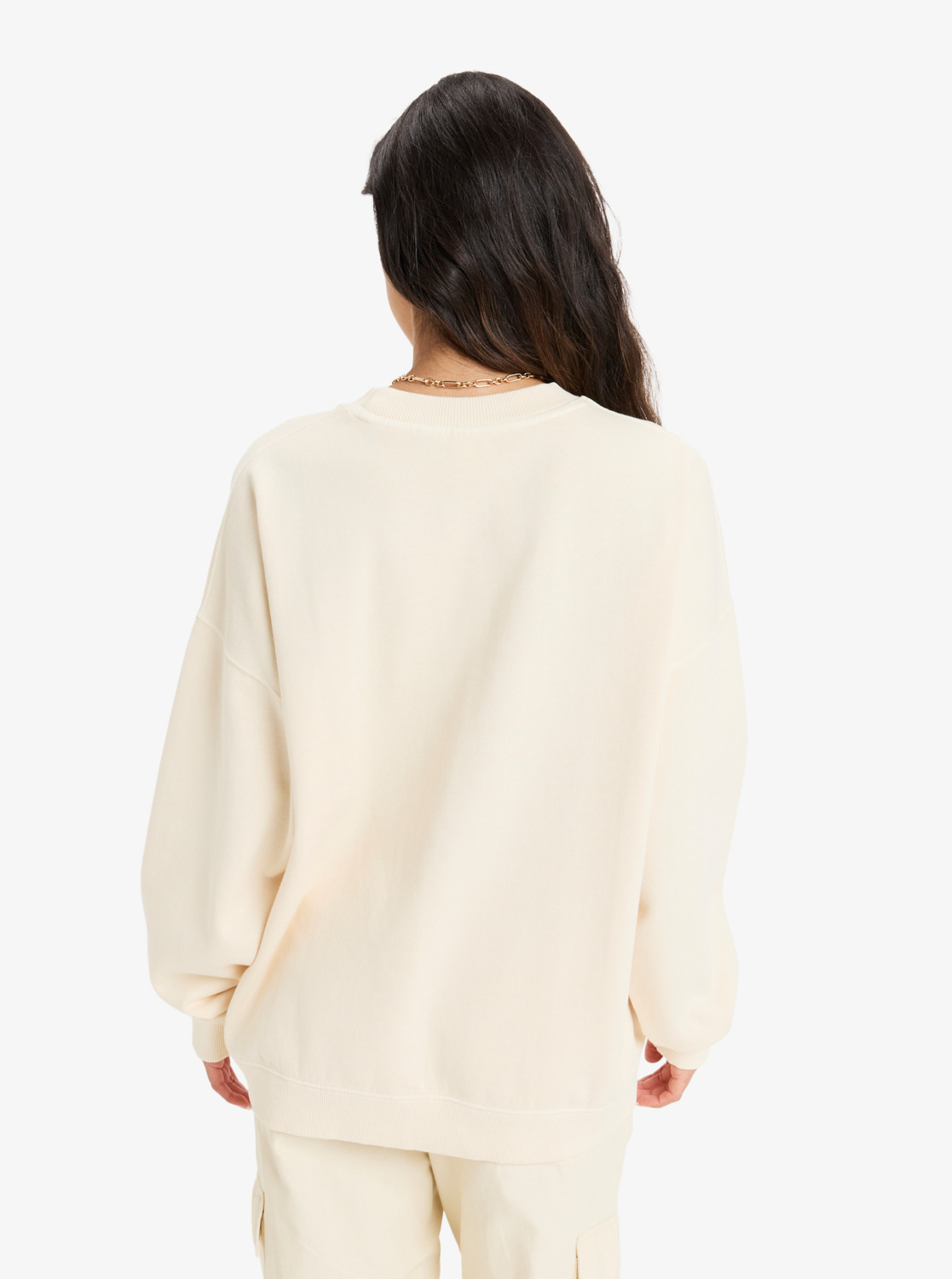 Roxy Lineup - Sweatshirt mit Rundhalsausschnitt für Frauen in Parchment/Creme