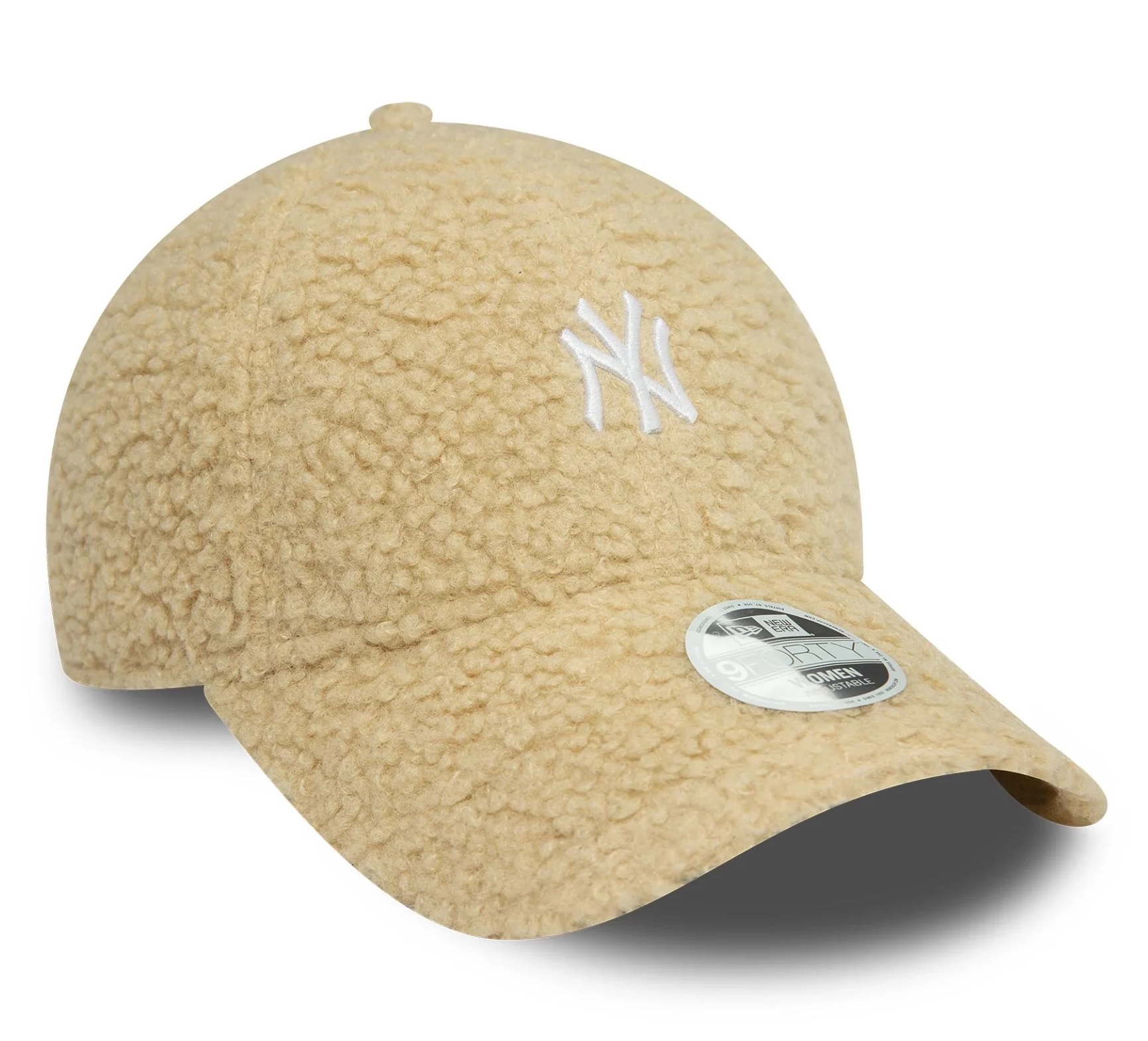 New Era Borg Damen 9FORTY Verstellbare Cap - Hellbeige Teddy New York Yankees 