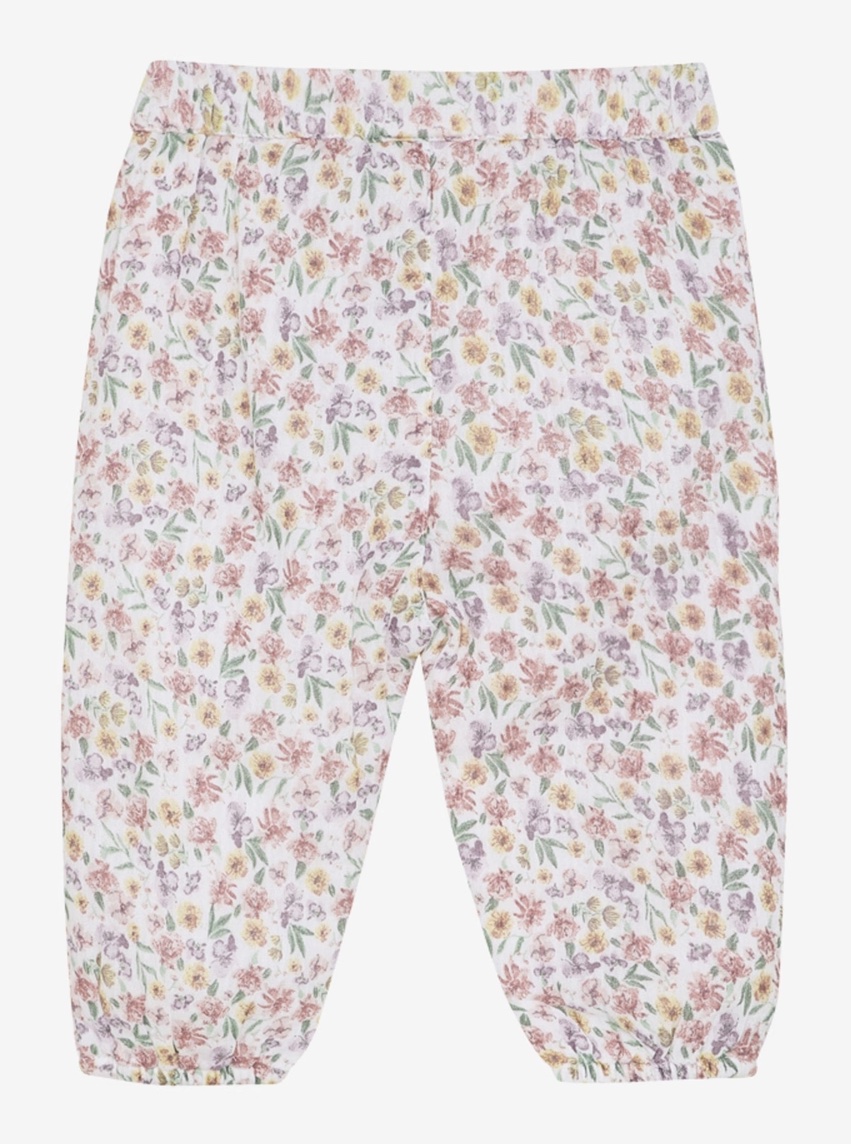 Minymo Baby Mädchen Hose Allover Blumen in Rosa, Grün & Flieder - SALE