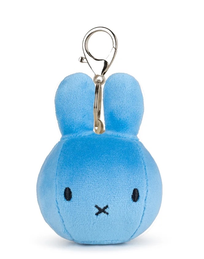 Bon Bon Toys Miffy Squish Ball Keychain - Hase Schlüsselanhänger Stress Ball - 9 cm - Blau