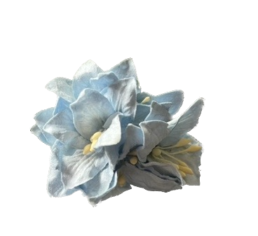 Wowzers Blüten aus Maulbeerpapier - Lilien Blau - 15 Blumen 