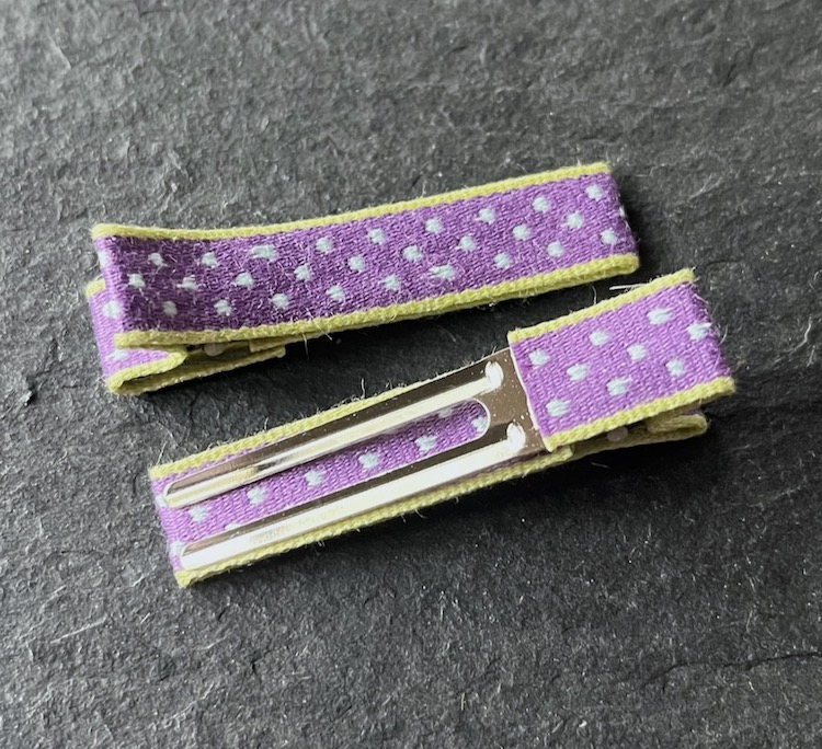 Wowzers Designer Clips - Lila Gepunktet - 1 Paar 