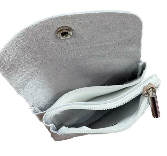 Soft Leder Geldbeutel in Weiß - Klein 